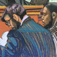 Alanzo Knowles, right. Courthouse sketch by Christine Cornell
